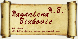 Magdalena Biuković vizit kartica